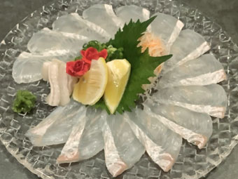 ヒラメのお造り