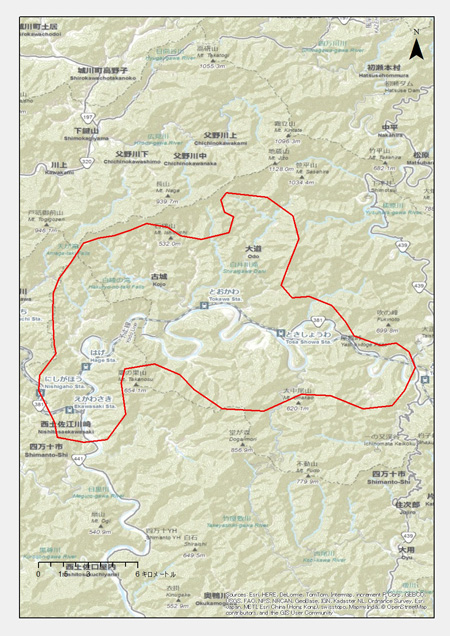 高知県：四万十市、四万十町