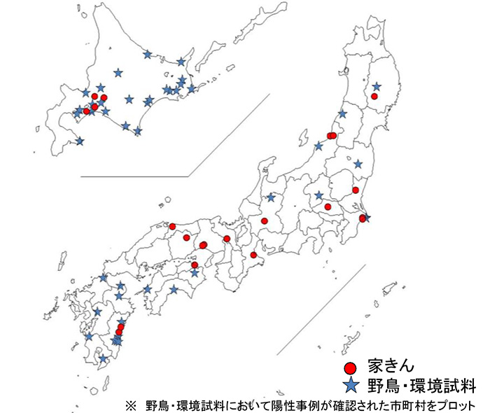 令和7年度 国内における高病原性及び低病原性鳥インフルエンザ発生状況