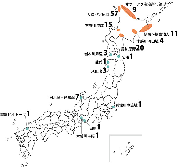 チュウヒつがいモニタリング調査地図