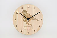 育林材の時計（ヤマガラ）