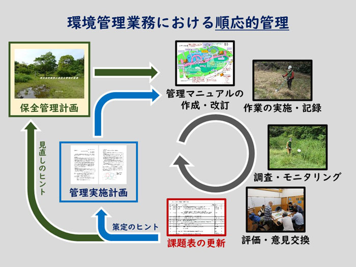 概念図:環境管理業務における順応的管理